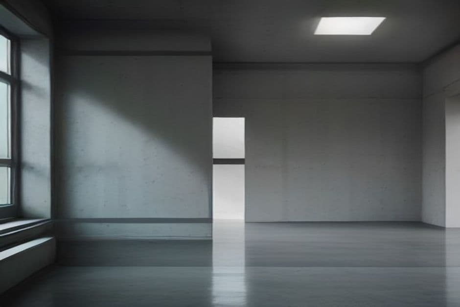 Interior light washing down concrete walls